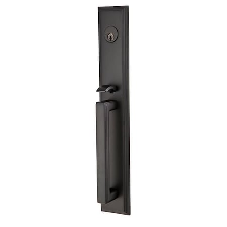 Emtek Flat Black Handleset, 4212MNUS19 4212MNUS19